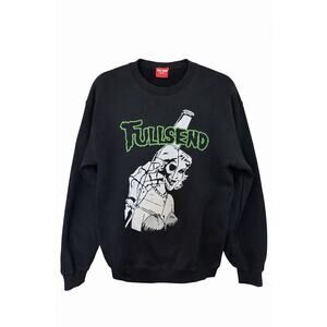Full Send Skull Graphic Black Crewneck Sweatshirt Men’s Medium